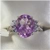 Image 1 : SILVER AMETHYST TANZANITE RING (~SIZE 7)