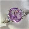 Image 2 : SILVER AMETHYST TANZANITE RING (~SIZE 7)