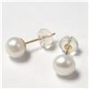 Image 2 : 14K YELLOW GOLD FRESH WATER PEARL EARRINGS