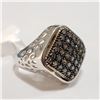 Image 2 : SILVER DIAMOND RING (~SIZE 7)(~WEIGHT 6.77G)