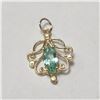 14K YELLOW GOLD EMERALD(0.8CT)  PENDANT