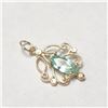 Image 2 : 14K YELLOW GOLD EMERALD(0.8CT)  PENDANT