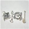 SILVER PACK OF 4 PENDANT SET