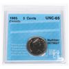 Image 1 : 1985 5 CENT UNC 65 (MS) GRADED BY C.C.C.S.