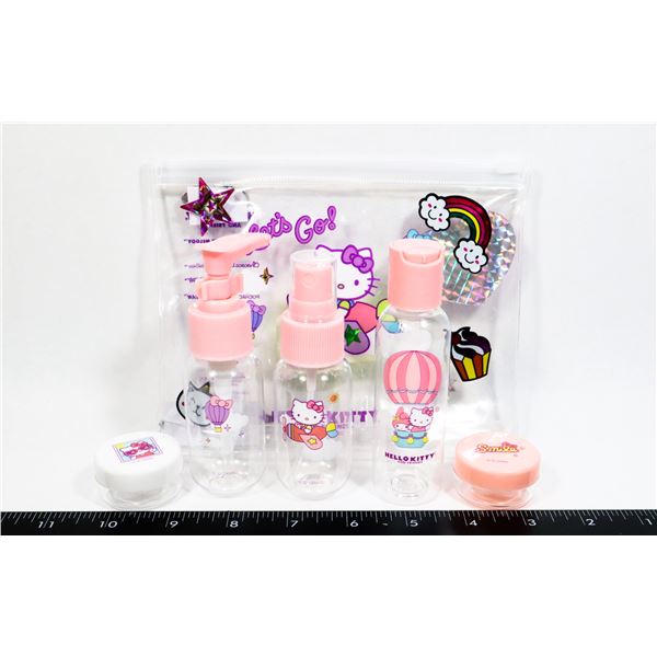 NEW HELLO KITTY AND FRIENDS 5PC TRAVEL BOTTLE SET