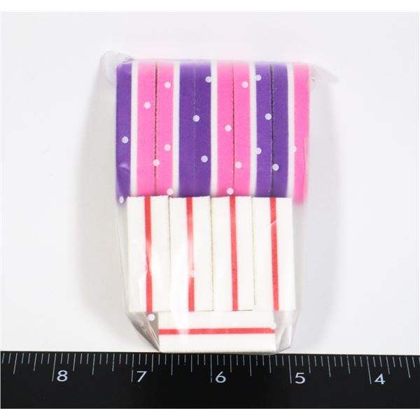 NEW 10 PACK DOUBLE SIDED SPONGE NAIL FILES