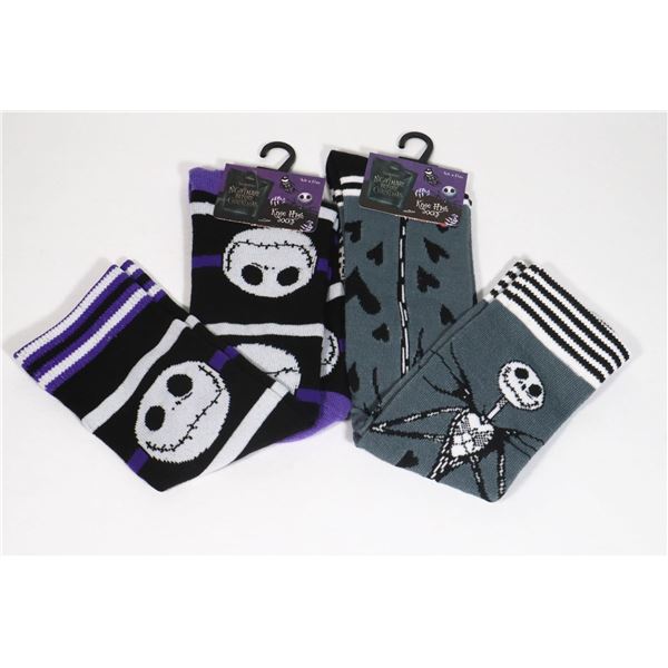 TWO PAIRS NEW NIGHTMARE BEFORE CHRISTMAS WOMENS/