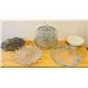 Image 1 : Lidded Cake Stand and Platter Lot