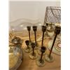 Image 5 : Brass Tone Candle Holders and Decor