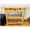 Image 1 : Wood Kitchen Island Cart