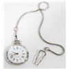 Image 1 : WIND UP POCKET WATCH WITH CHAIN