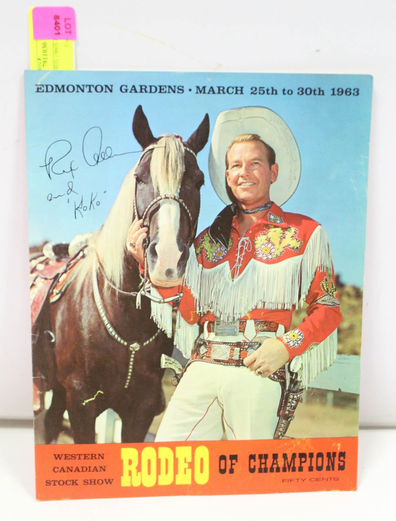 1960 Rodeo Poster AUTOGRAPHED 1960S RODEO BOOKLET
