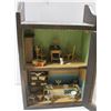 Image 1 : MINIATURE DOLL DIORAMA IN ANTIQUE CASE