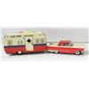 Image 1 : 1950S TIN FORD SEDAN W HOLIDAY CAMPER