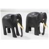 PAIR OF CARVED WOODEN ELEPHANT