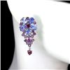 Image 1 : Natural Tanzanite Rhodolite Garnet Earrings