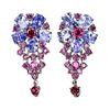 Image 2 : Natural Tanzanite Rhodolite Garnet Earrings