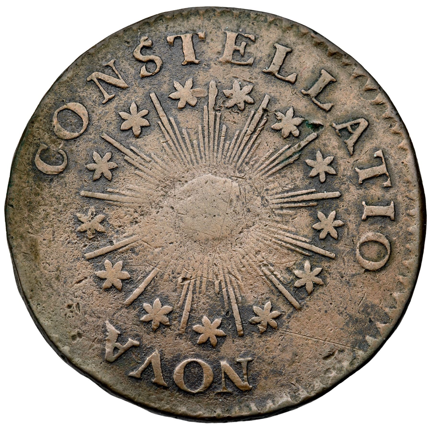 1785 Nova Constellatio Small Date with Pointed Rays Crosby 2-A R5 F15