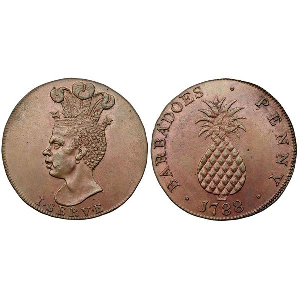 1788 Barbados Penny MS60