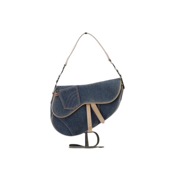 Dior Blue Denim Saddle Bag