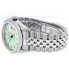 Image 8 : Rolex Mens Stainless Steel Green Diamond 36MM Datejust Wristwatch