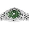 Image 4 : Rolex Mens Stainless Steel Green Diamond Lugs & Emerald Datejust Wristwatch