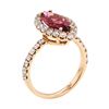 Image 4 : 2.99 ctw Marquise Brilliant Rubellite And Round Brilliant Cut Diamond Ring - 14K
