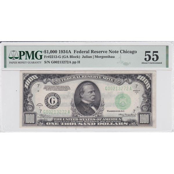 1934A $1000 Federal Reserve Note Chicago