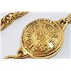 Image 5 : Chanel Vintage Gold-tone Metal Double Link Long Chain 31 Rue Cambon Coin Pendant