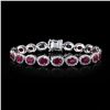 Image 1 : 9.23 ctw Ruby and 3.24 ctw Diamond Platinum Bracelet