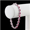 Image 2 : 9.23 ctw Ruby and 3.24 ctw Diamond Platinum Bracelet