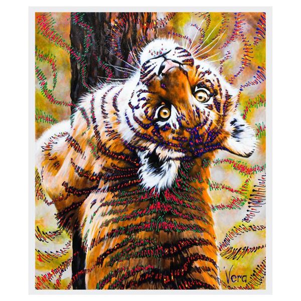 Tiger Climbing Tree by Goncharenko Original