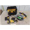 Image 1 : Dewalt 20 Volt Circular Saw + Angle Grinder with Battery, Charger, and Bag - Tested and Works 