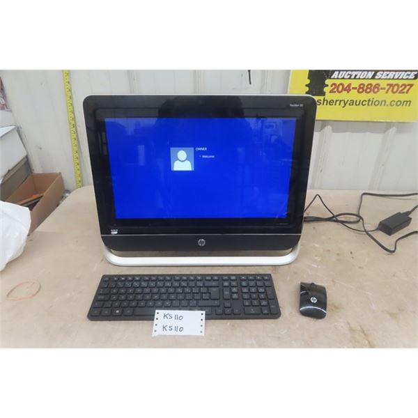 Hewlett Packard Pavilion 20 Computer with Cordless Keyboard and Mouse - Works 