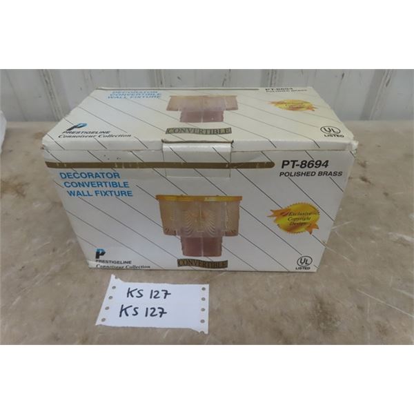 Prestiqeline Decorator Convertible Wall Fixture - New in Box 