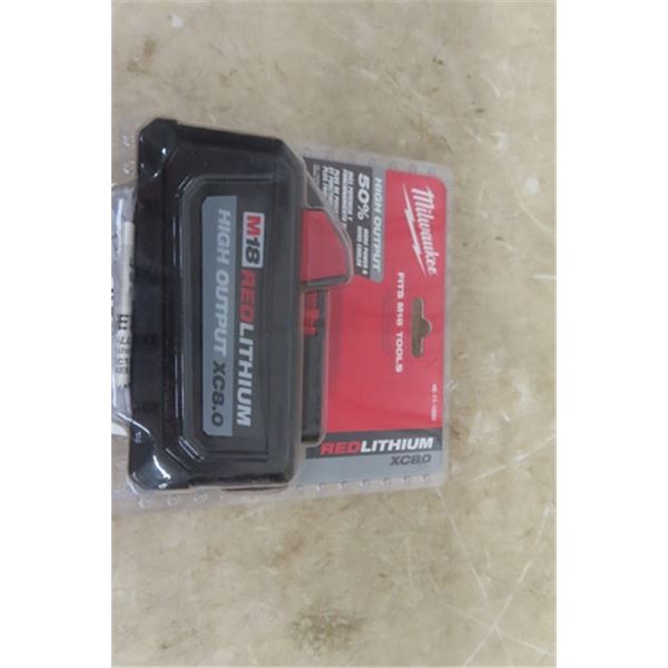 Brand New Milwaukee 18 Volt Battery - Red Lithium XC 8.0 