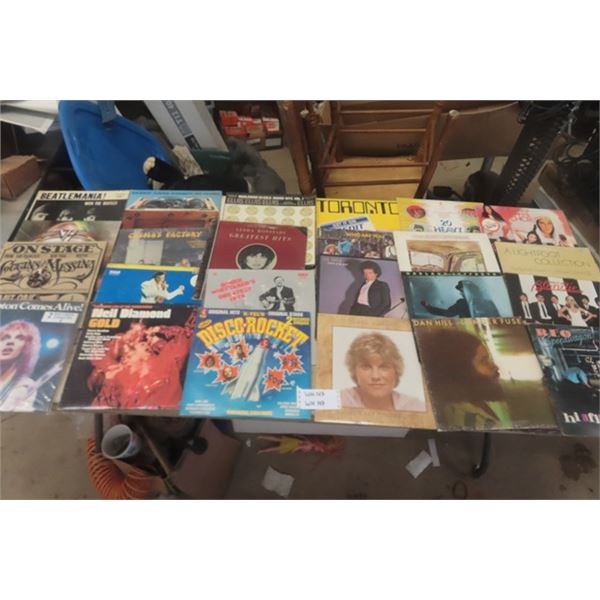 32 Assorted Rock LP's - Monkees, WHam, Elvis, Who, Blondie Plus More 