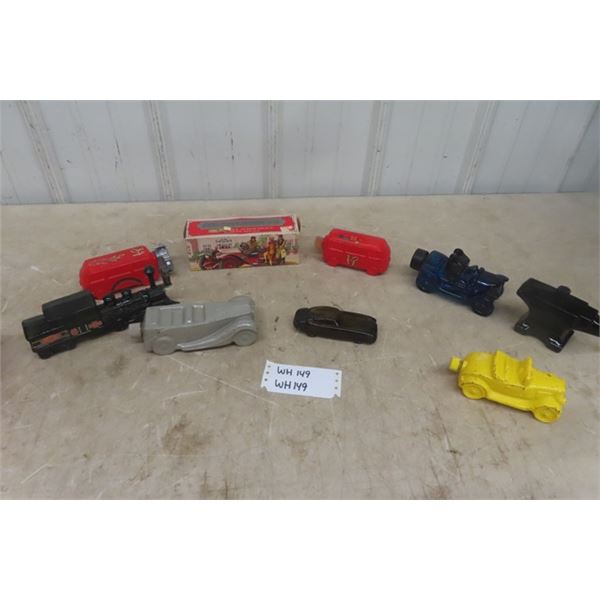 9 Avon After Shave Bottles - Cars, Vans, Train Plus More 