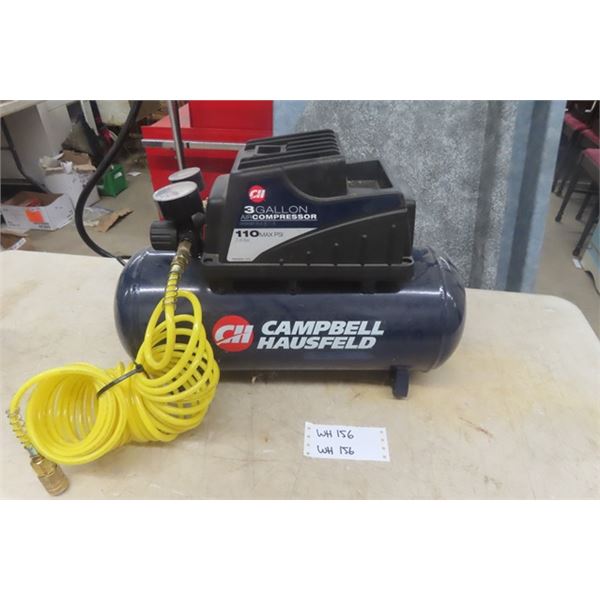 Campbell Hausfield 3 Gallon Portable Air Compressor 