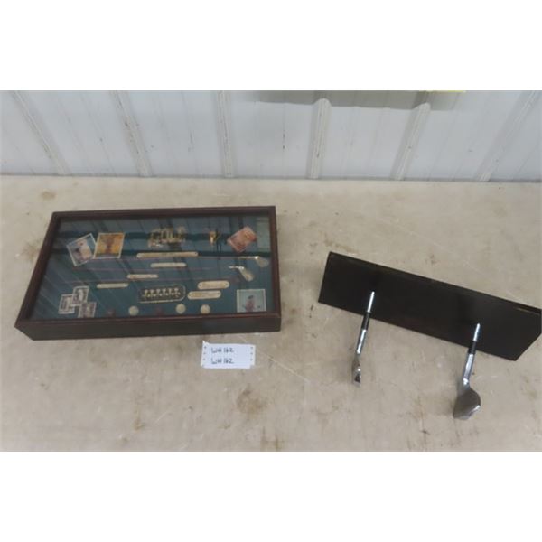 11x20 Golf Display in Shadow Box , Coat Hanger