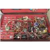 Image 2 : 3 Drawer Jewelry Box Loaded with Costume Jewelry 