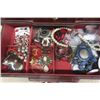 Image 3 : 3 Drawer Jewelry Box Loaded with Costume Jewelry 