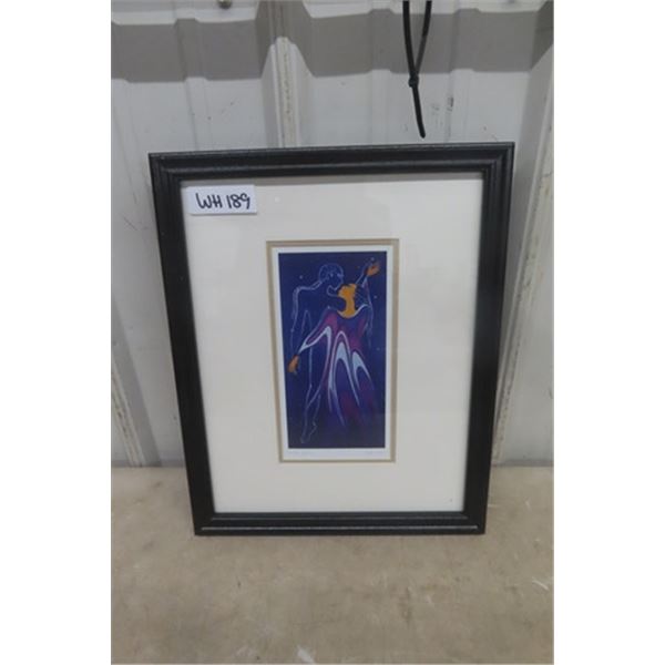 Ioyan Mani Signed "Dream Warrior" Framed Print 13''x16'' 