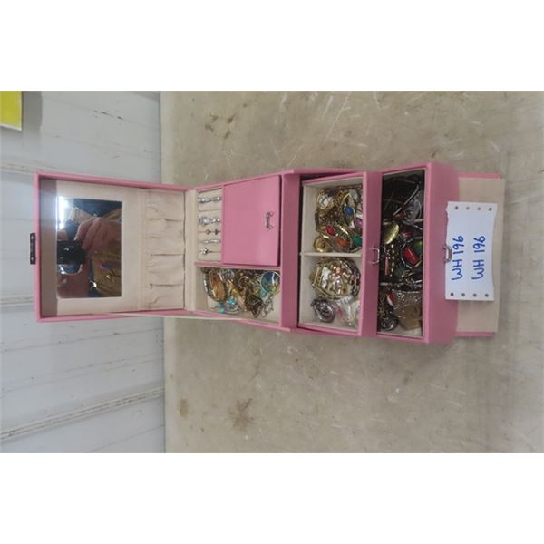 Tuscan Jewelry Case Filled with Costume Jewelry 