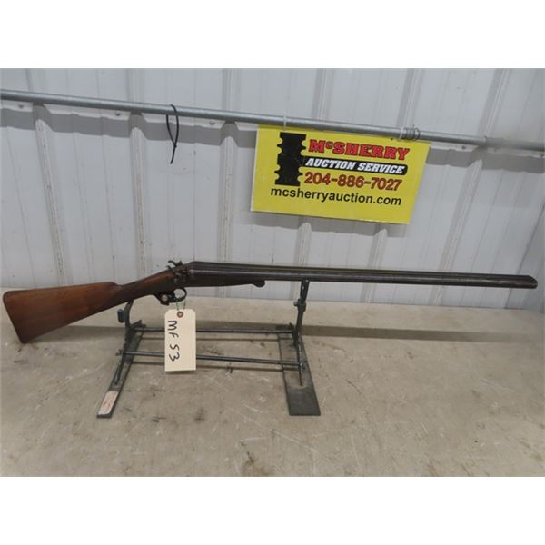 WM Parkhurst 12 Gauge 2 3/4 DB 30" Serial # 0156-9505 with Exterior Hammer - MUST PROVIDE PROOF OF P