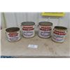 Image 1 : 4 Rogers BC Sugar Golden Syrup Tin Cans - 2 20 Pound, 2 10 Pound , 2 with Lids, All Have Handles 
