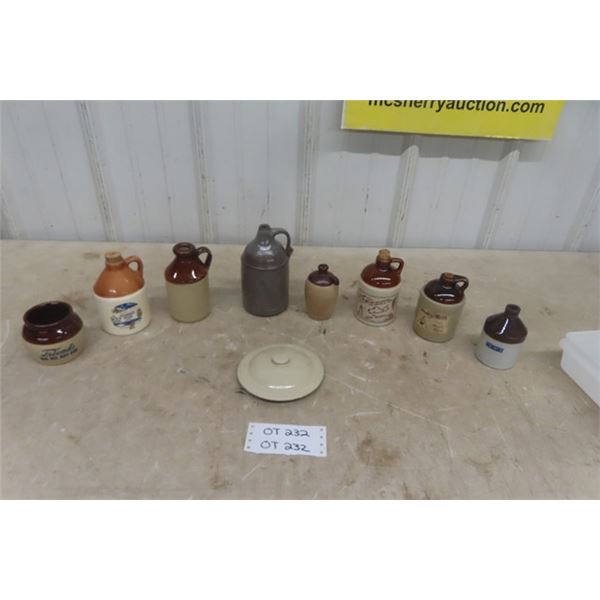 Assorted Mini Crocks - Jugs and Lids 