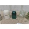 Image 3 : 10 Assorted Glass Insulators, A Few Porcelain 