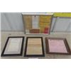Image 1 : Framed Johnson Sea Horse Literature 15x13'', 3 Assorted Framed Receipts- North Star Oil, CP Express,