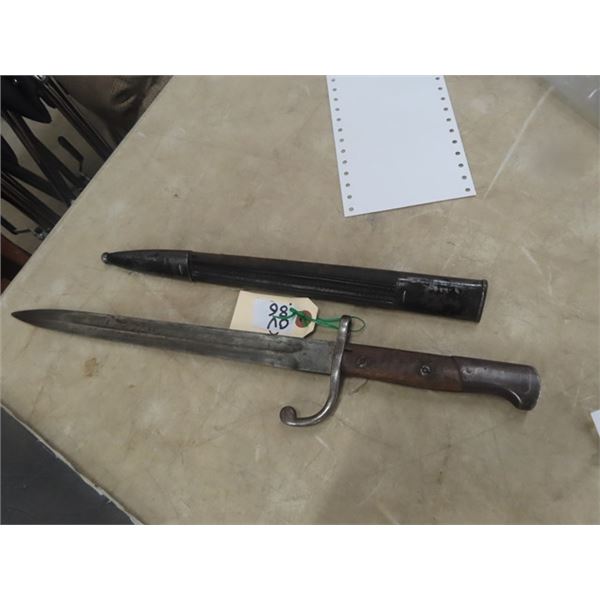 Military Bayonet 17" Long with Holster